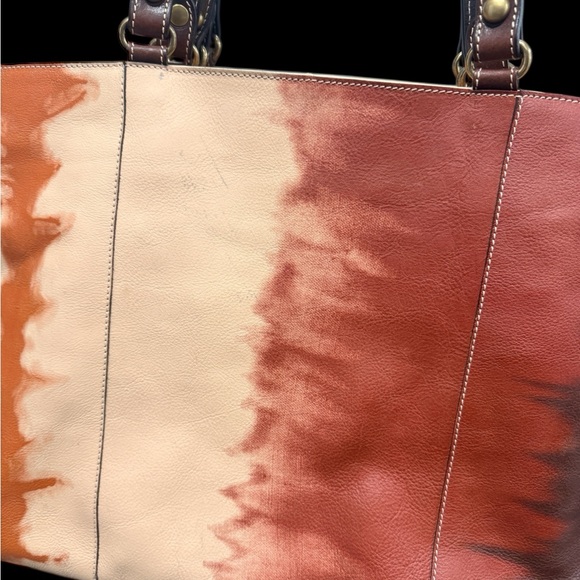 Sundance Brown and Orange Artistic Tote - Picture 2 of 4